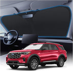 KUST Windshield Sun Shade for 2020-2025 2026 Ford Explorer Accessories, Custom Fit Car Front Sunshade Foldable Window Sun Visor Protector Blocks UV Rays Keep Car Cooler