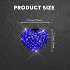 4PCS Bling Heart Air Vent Clips, Car Air Freshener for Women, Air Fresheners Diffuser Clip Charm, Car Air Conditioning Outlet Clip Decorative Accessory for Women Girls (Blue, Style1)