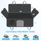 Kytely Back Seat Extender for Dogs,Hard Bottom Dog Car Seat Cover for Back Seat Support 400lb, Waterproof Dog Car Hammock Travel Bed for Car SUV Truck