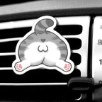 WIRESTER Fresh Scented Car Air Freshener Vent Clip, Decorative Accessories, Interior Decoration for Cars - Cute Animal Butt, Cute Dog Cat, Dog Butt Looking Back, Dog Lying
