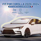 Car Window Shades for Toyota Corolla 2020-2024 Accessories - Full Set 6PCS Side Window Sunshades with Memory Frame & Blackout Fabric, Privacy UV Shield for Camping/Travel