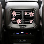 Daisy Air Vent Clips - 6 Pcs Cute Flower Air Conditioning Outlet Clip Car Air Fresheners Vent Clips Interior Decor Charm Cute Car Accessories for Women Girls + Mask Hook(Pink)