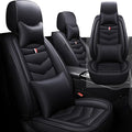 Front Seat Cover for Toyota Highlander 2001-2025, Waterproof Durable Premium Leather Car Seat Protector, Comfortable Anti-Slip Stylish Sport Seat Cover(2 Seats Luxury,Black)