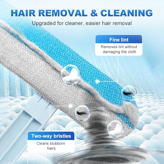 Moonboat Multifunctional Hair Removal Brush, Cleaner Pro Pet Hair, Cat Dog Hair Broom Lint Remover Scraper, Suitable for Carpet Rugs Bed Couch Curtains (B-1PC)