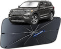 Windshield Sun Shade for Ford Explorer 2020-2026, Umbrella Car Shades with 360°Rotating Shaft, Foldable Front Window Sunshade for UV & Heat Protection