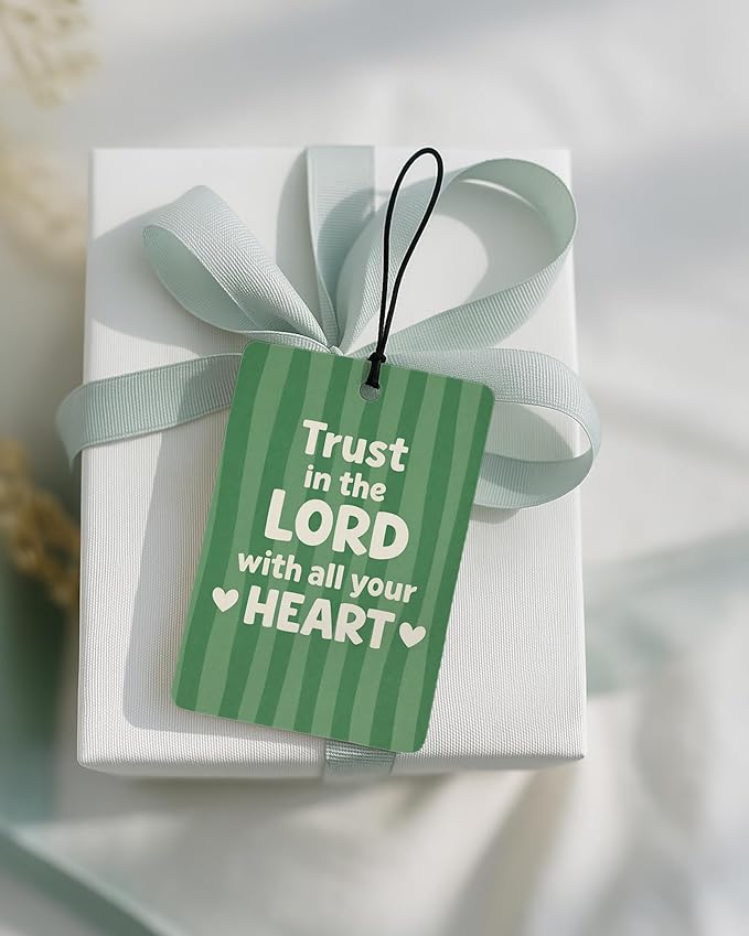 Inspirational Christian Car Air Freshener 4 Pcs Coconut Scented, Preppy Religious Car Accessories Mirror Decor for Women, Girly Christian Hanging Air Freshener for Cars Closet Drawer Books