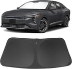 Windshield Sun Shade Custom Fit for 2025 2026 Kia K4 Accessories Foldable Sunshade Sun Blocker Protect Car from Sun Rays & Heat Damage Keep Car Cooler