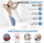Lumbar Support Pillow for Car, Memory Foam Back Support Lumbar Pillow for Car, Gaming, Office Chair, Ergonomic for Lower Back Pain Relief, Comfortable and Soft Fabric, Crey