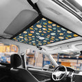 Generic Easter Car Ceiling Cargo Net Pocket Hanging Storage Bag with Zipper 31.69"x24.02" Double-Layer Mesh Car Roof Storage Organizer Long Road Trip Truck SUV Travel Camping Easter Decor Gifts