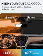 Proadsy 2026 Upgrade Front Windshield Sun Shade Foldable Sunshade Protector Custom Fit 2020-2025 Outback SUV Base Premium Limited Touring Accessories