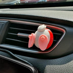 3D OM Air Freshener Duck(red) for Car or Indoor, Stylish Fun-3D Printing Plastic(eco PLA), Magnet and Clip - Solution is not included
