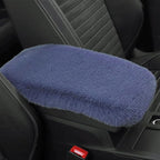 Fluffy Furry Armrest Cover for Car, Auto Center Console Cover Pad Car Soft Console Pad Wool Fur Armrest Seat Box Cover Protector Universal Fit for Most Vehicle, SUV (Gray)