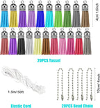 Allazone 120 PCS Sublimation Air Freshener Sheet Set 60 PCS Rectangle Car Scented Hanging Sheets Felt Air Freshener with Rope, Tassel, Wave Bead Chain for Car Home Use and Decor