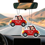 Personalized Valentine's Day Car Air Freshener with Pictures, I Love You, Drive Safe, Fun Couple Gift, Hanging 2Pack