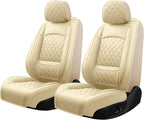 Fit Integra Car Seat Covers for Acura Integra 2023-2026 - Premium Leather, Waterproof, All-Weather, Airbag Compatible, Breathable, Seat Protectors, Only 2 Front seat Covers, Beige
