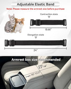 PETSFIT Center Console Dog Car Seat with Safe Protection Hooks, Pet Car Seat with Upgraded Safety Tethers, Washable Cushion, Console Dog Car Seats for Small Dogs Up to 8 Lbs (Grey)