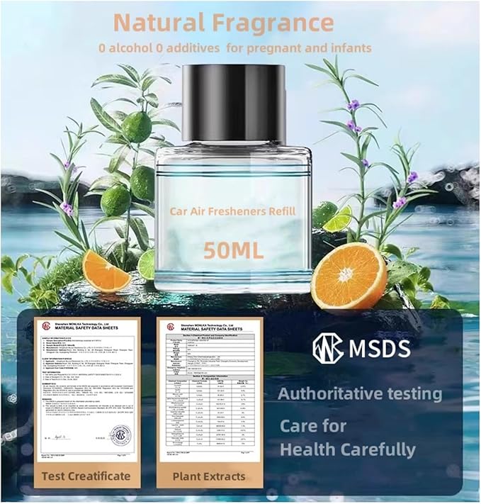 Car Diffuser Refill 50ML Smart Car Air Fresheners JK577 Original Bottle of Perfume Available for 3-6 Months Sharing Other Aromatherapy Machines Made with Natural Plant Extracts (Fantasy Forest)