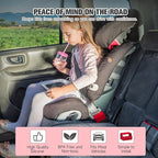 Morlike Silicone Seatbelt Secure Buckle Safety Cover Lock | Keep Children Safe in Car Seat and Prevent Kids from Accidentally Unbuckling | Buckle Guard Fits Almost Vehicles(RED, 1 Pack)