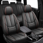 Fit for 98% of Mercedes Benz Car Seat Covers, Premium Nappa Leather Seat Cover, Fully Wrapped Protect Modern Style Seat Cover (5-Seat Standard, Black & Coffee)