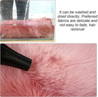 Center Console Cushion Pad/Cover, 11.4"x7.4" Furry Armrest Cover for Cars, Vehicles, SUVs, Premium Sheepskin Wool, Car Interior Accessories for Women(Purple)