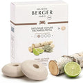 Maison Berger Luxury Car Diffuser Refill Set – Ceramic Inserts for Vent Clip Diffusers, 4-Week Passive Diffusion, Premium In-Car Fragrance Refill, Made in France (Wilderness)