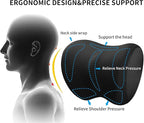 2-Pack Car Neck Pillow with Height-Adjustable,Car Headrest Pillow for Neck Support Relieves Driving Fatigue, Soft Memory Form and Ergonomic Design Fits Most Car Seats(Matte Black)