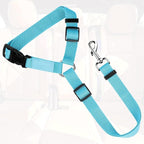 Pet Dog Cat Seat Belts, Car Headrest Restraint Adjustable Safety Leads Vehicle Seatbelt Harness (1 Pack) (Blue)