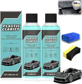 Plastic Clarify For Cars, 120ML Waterless Plastic & Trim Restorer Spray, Scratch Remover and Black Trim Restorer for Interior & Exterior Plastic, Rubber, and Vinyl Surfaces (2pcs)
