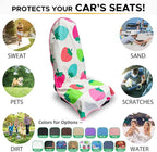 Waterproof Sweating Car Seat Cover for Post Gym Workout, Running, Swimming, Beach and Hiking, Universal Fit Non-Slip Bucket Seat Protector for Cars SUV Trucks, Machine Washable (Fruit)