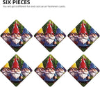 6 Pcs Car Air Fresheners Colorful Gnomes Hanging Air Freshener Fragrance Scented Cards for Car Interior Mirror Pendant Aromatherapy Tablets Gifts for Women Men, Lavender, Square