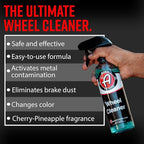 Adam's Polishes Wheel Cleaner 2-Pack - Tough Wheel Cleaning Spray for Car Wash | Rim Cleaner & Brake Dust Remover | Safe On Chrome Clear Coated & Plasti Dipped Wheels | Use w/Wheel Brush