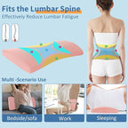 Lumbar Support Pillow for Bed Relief Back Pain: Lower Back Pillow for Sleeping - Memory Foam Waist Pillow - Back Wedge Bolster Pillow for Side, Back&Stomach Sleepers - Bed Rest Pillow for Car, Sofa