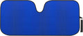 Motor Trend Blue Accordion Folding Car Windshield Sun Shade - Blackout Sun Visor for Car Windshield - Foldable Jumbo Sunshade and Front Window Truck Sun Screen for UV Sun Protection - 66 x 27