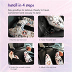 Car Pillow for Kids, Car Neck Head Support Cushion Set,Travel car seat Safety Pillow,h Shape car Sleeping Pillow Kids,Pillow case can be Disassembled and Washed (B)