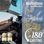 Cute Car Air Freshener 2 Pack, Lightbulb-Shaped Car Fresheners, Automotive Vent Clip, Long Lasting Scent, Essential Oils, Cute Car Accessories for Women, Vanilla Scent