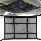 Car Ceiling Cargo Net Pocket Car Roof Storage Organizer Elasticity Mesh Car Roof Storage Organizer 31x21 Car Camping Long Journey Storage Bag for Car SUV Tent Clothes Blankets ZHAZHAMO