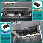 Car Rear roof Storage net Organizer Compatible with Compatible with Ineos Grenadier 2020-2025 Hanging Storage Bag，Overlanding Gear Must Haves Cargo Net, Long Road Trip Camping Interior Accessories