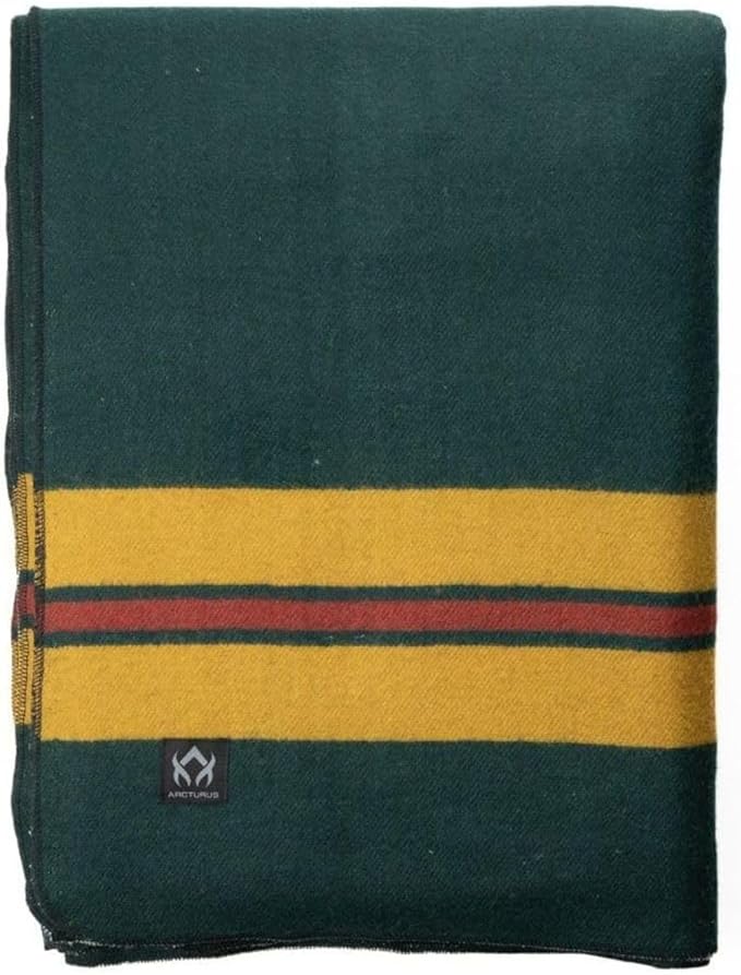 Arcturus Rainier Wool Blanket - Warm, Heavy, Washable, Bed Blanket | Great for Home & Camping (Fort Vancouver, Queen)