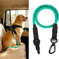 PetBonus Dog Seat Belt for Car, Durable Rope Dog Car Harness Seatbelt for Vehicle, Pet Tether Safety Restraint with Heavy Duty Buckle Hook Latch Lockable Clip for Small Medium Large Breeds (Turquoise)