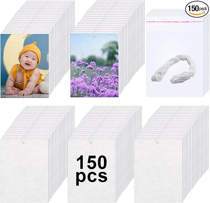 150 pcs sublimation air fresheners blanks ，Sublimation Blanks Products DIY Air Freshener for Car and Home Hanging Decoration sublimation car freshener blanks