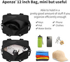 Small Gym Bag Carry On Bag - 12 in Mini Duffle Bag Lightweight for Overnight Travel（Black）