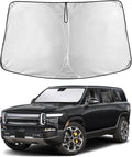 EcoNour Windshield Sunshade Compatible for Rivian R1S / R1T 2022-2024 2025 2026, Sun Visor for Front Windshield & Window Sun Shade Cover, UV Heat Blocker & Protector, Car Accessories