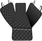 Dog Car Seat Cover for Pets Waterproof Seat Cover Hammock Nonslip Durable 600D Heavy Duty Scratch Proof Soft Back Seat Covers for Cars Trucks and SUVs, Black