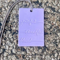 Air Flair | Leather Car Air Freshener | Rectangle Grateful, Thankful, Blessed (Lilac, Leather)