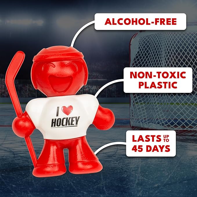 Little Joe 96427-6PK I Love Hockey New Car Scent Car Air Freshener Vent Clip, Fights Odors for up to 45 Days, Long-Lasting Freshness, Cute Car Odor Eliminator, Red, Pack of 6