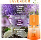 Ikeda Fragrance Smart Car Air Freshener,100ml Essential Oil Diffuser Aroma Diffuser, 3 Mode Adjustable Mini Scent Spray for Car with Touch Switch, Automotive Humidifier for Gift(Orange, Lavender)