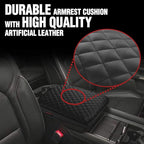 KMMOTORS Center Console Armrest Cover Compatible with RAM Classic 1500 2500 3500 (2019, 2020, 2021, 2022, 2023, 2024, 2025) – Black – Full Floor Console Only