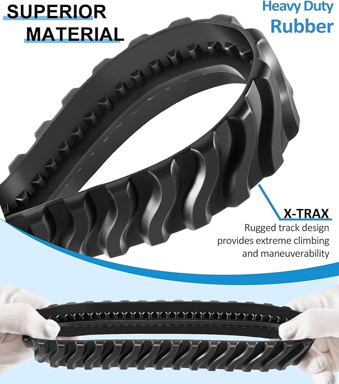 R0526100 Track Replacement Compatible with Zodiac Baracuda MX6 MX8 Elite Series Suction-Side In-ground Pool Cleaners, Heavy Duty Rubber Wheel Tire Belts (4-Pack)
