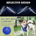 Lukovee Dog Seat Belt for Car, Adjustable Dog Car Harness for Large Medium Small Dogs, Soft Padded & Breathable Mesh Dog Seatbelt with Car Strap and Carabiner (Blue,XS)