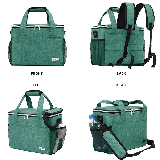 BAGLHER Dog Travel Bag Backpack Pet Supplies Backpack Pet Accessories Storage Bag 5-Piece Set With Shoulder Strap 2 Lined Pet Food Containers 4 Foldable Feeding Bowls Essential Kit for Pet travel